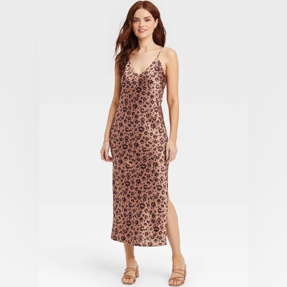 A. New Day leopard slip dress